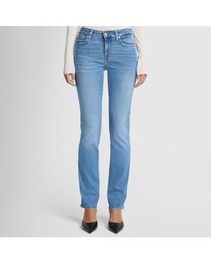 7 For All Mankind Light Kimmie Straight Leg Jeans - Blue