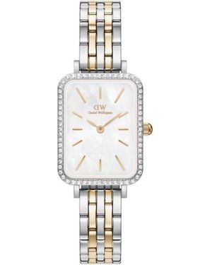 Daniel Wellington Dw00100671 Ladies Quadro Lumine 20Mm Watch - Metallic