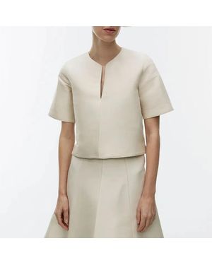 ARKET Front Slit Sculptural Top - Natural
