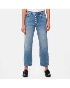 Whistles Authentic Hollie Button Jeans - Blue