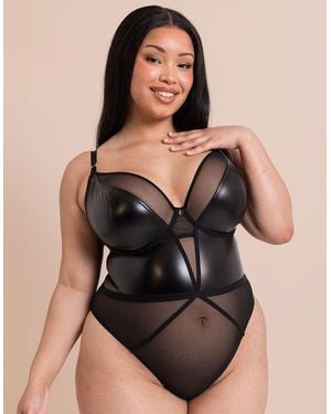 Curvy Kate Lucky Star Plunge Body - Black