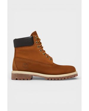Timberland Premium Lace Up Dark Wheat Nubuck - Brown