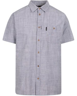 Trespass Shirt Basham Cotton Canvas Dark Peacock - Purple