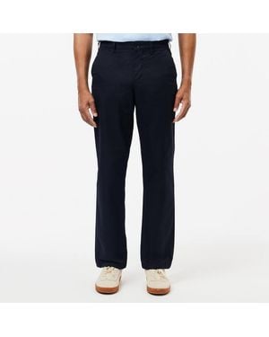 Lacoste Straight Leg Chino Trousers - Blue