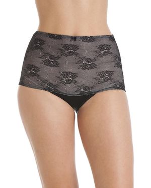 CAMILLE 2 Pack Seamless High Waist Floral Briefs - Grey