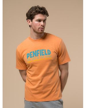 Penfield Retro Print Cotton T-Shirt - Orange