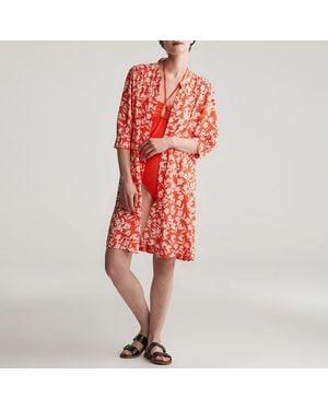 GANT Floral Midi Dress - Red