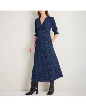 Wyse Seed Print Jamie Dress - Blue