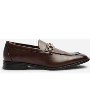 Where's That From Declan Pointed Toe Slip On Buckle Loafer - Brown
