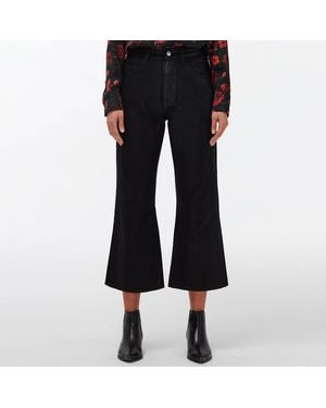 7 For All Mankind Coated Bootcut Cropped Jeans - Black