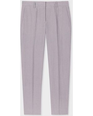 Paul Smith Light Pleated Taper Trousers - Purple