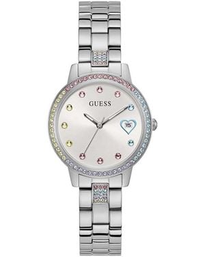 Guess Gw0657L1 Ladies Three Of Hearts Watch - Metallic
