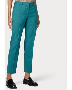 Paul Smith Slim Tailored Wool Trousers - Blue