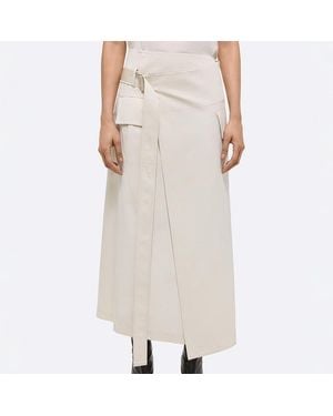 Helmut Lang Trench Midi Skirt - Natural