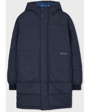 Paul Smith Long Fibre Down Coat - Blue