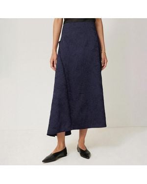 Jigsaw Asymmetric Textured Skirt - Blue