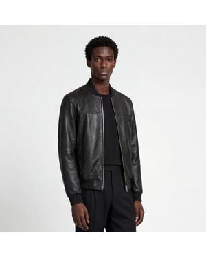 W.33 Leather Bomber Jacket - Black