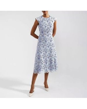 Hobbs Phoebe Lace Dress - Blue