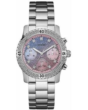 Guess W0774L1 Confetti Sparkling Dial Watch - Metallic
