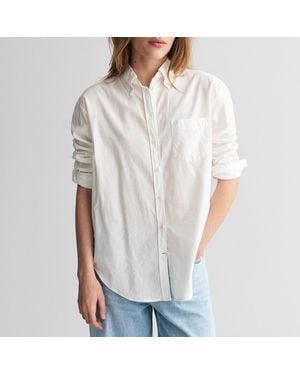 GANT Relaxed Luxury Oxford Shirt - White