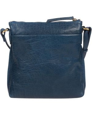 Conkca 'Nikita' Snorkel Leather Cross Body Bag - Blue