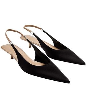Saint Laurent Cherish Slingback Court Shoes - Black