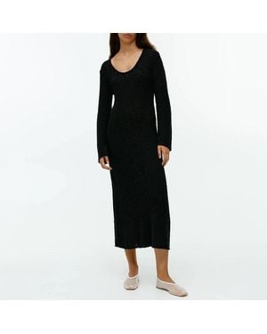 ARKET Open Knit Midi Dress - Black