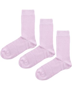 Jemsox 3 Pack Luxury Pure Socks - Purple