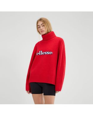 Ellesse Fascuno Knitted Jumper - Red