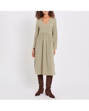 Joules Geo Print Nia Maxi Dress - Natural