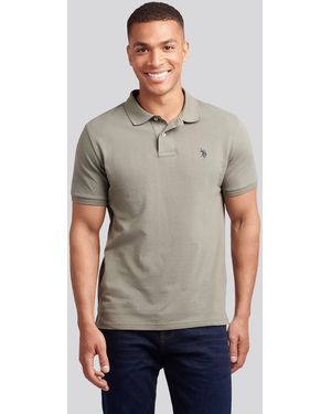 U.S. POLO ASSN. Cotton Pique Polo Shirt - Grey