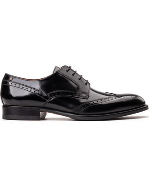 Base London Bell Brogue Shoe - Black