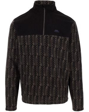 Trespass Fleece Top Embleton Polyester Storm - Black