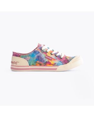 Rocket Dog Jazzin Candy Tie Dye Trainers - Pink