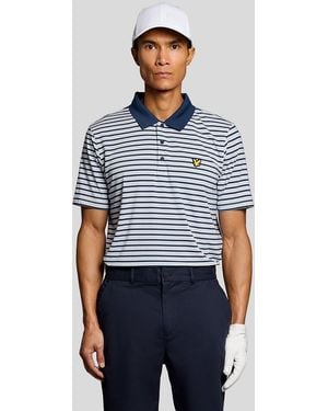 Lyle & Scott Stripe Polo Shirt - Blue