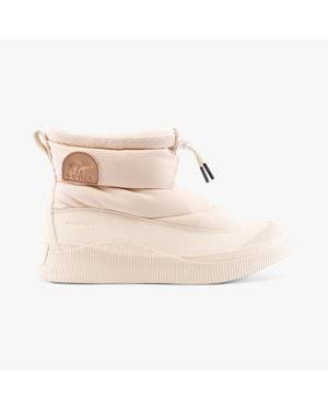 Sorel Out N About Iv Puffy Ankle Low Heeled Ankle Boots - White