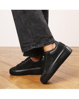 Where's That From Darcia Lace-Up Trainer - Black