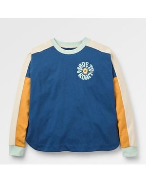 Passenger Multi Easy Days Long Sleeve Organic Cotton Top - Blue