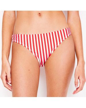 Boden Coral Stripe Classic Bikini Bottoms - Pink