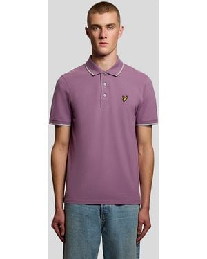 Lyle & Scott Tipped Polo Shirt - Purple