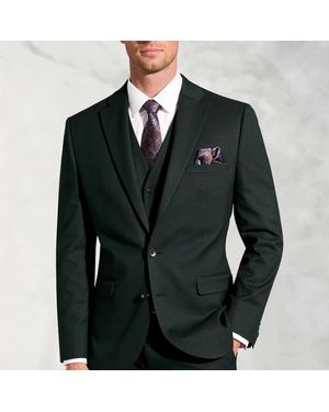 Brook Taverner Tailored Fit Hansen Dark Flannel Suit Jacket - Green