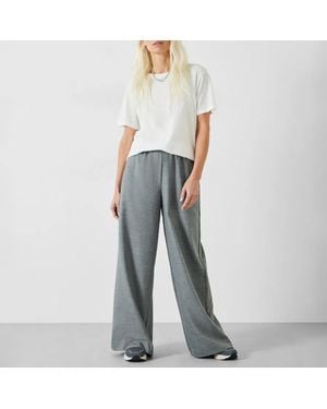 Hush Light Marl Alpa Wide Leg Trousers - Grey