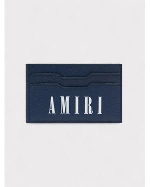 Amiri Large Logo Card Holder - Blue