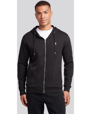 U.S. POLO ASSN. Interlock Zip Hoodie - Grey
