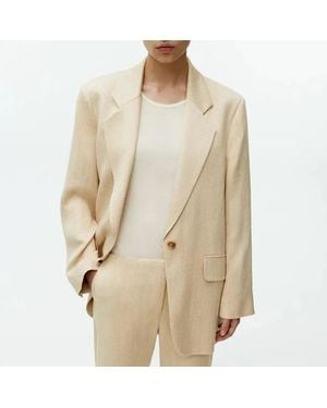 ARKET Oversized Single Breasted Blazer - Natural