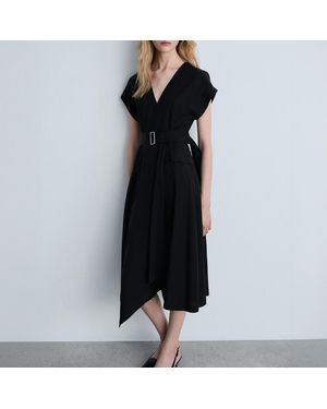 Mango Bassett Midi Dress - Black