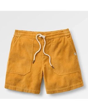 Passenger Drifter Cotton Corduroy Shorts - Yellow