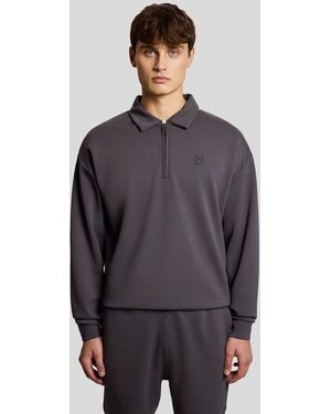 Lyle & Scott 1/4 Zip Collar Sweatshirt - Grey