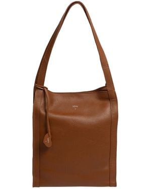 NiNa Amora 'Catarina' Tan Leather Tote Bag - Brown
