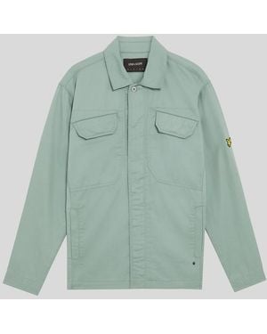 Lyle & Scott Multi Pocket Full Zip Overshirt - Green